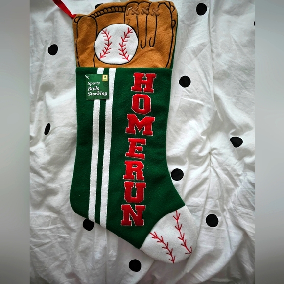 Baseball Christmas Stocking - Picture 1 of 2